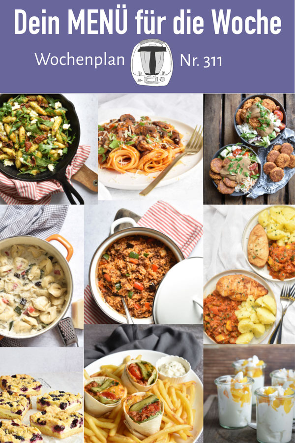 Was soll es die Woche bloß zu essen geben? Ich habe dir hier eine ganze Woche an leckeren Rezepten zusammengestellt - du kannst sie alle vegan oder vegetarisch kochen - der mix dich glücklich Wochenplan für den Thermomix - Nummer 311