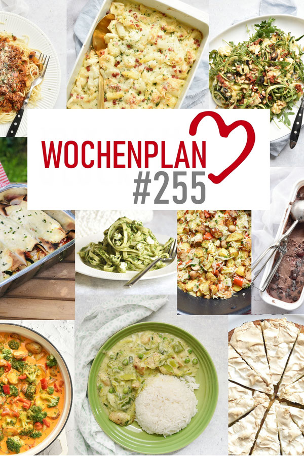 Was soll es die Woche bloß zu essen geben? Leckeres Gemüse, Pasta, Pizza oder lieber ein Curry oder Reisgericht? Hier kommt Wochenplan 255 für den Thermomix, Mittagessen, Abendessen, Rezepte