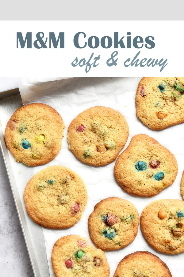 XXL M&M Cookies, amerikanische Kekse, große Kekse, die soft und chewy sind, Thermomix Rezept