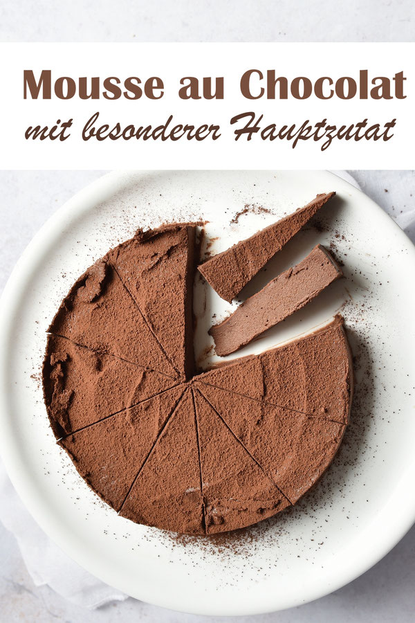 Mousse au Chocolat mit Süßkartoffel, Zartbitterschokolade und Backkakao, Thermomix Rezept, vegan, Dessert