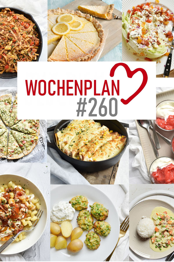 Was soll es die Woche bloß zu essen geben? Leckeres Gemüse, Pasta, Pizza oder lieber ein Curry oder Reisgericht? Hier kommt Wochenplan 260 für den Thermomix, Mittagessen, Abendessen, Rezepte
