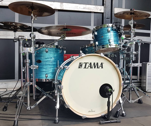 Tama Starclassic Maple 20" 10" 10" 14" 14x5,5" Snare in Turquoise Ripple Custom