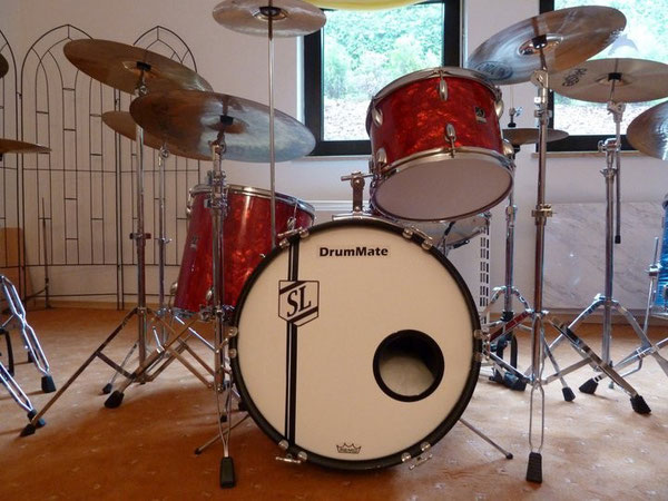 DrumMate 70er Jahre 20" 13" 16" & Snare in Diamond Red