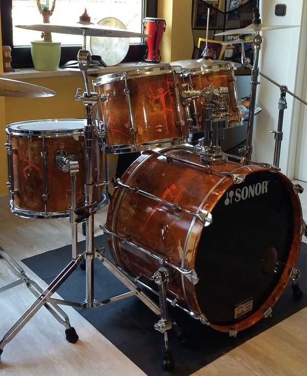 Sonor Force 3000 Handpainted in 22" 10" 12" 14"