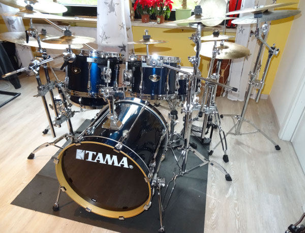 Tama Superstar 20"10"12"14" & 14" Snare in Midnight Blue