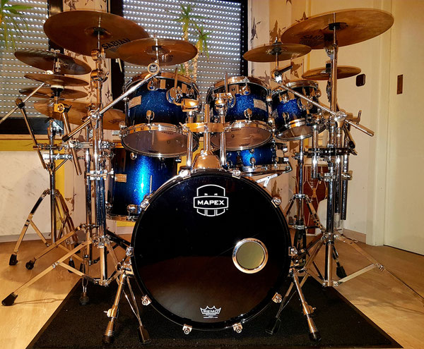 Mapex Saturn Blue Galaxy Sparkle Burst 20" 8" 10" 12" 14"