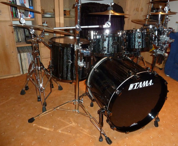 Tama Starclassic Performer B/B Hyperdrive in Blue Nebula Blaze 22" 8" 10" 12" 16" & 14" Snare