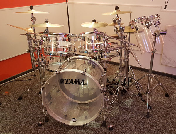 Tama Silverstar Acryl in 22"10"12"14"16" & 14" Snare