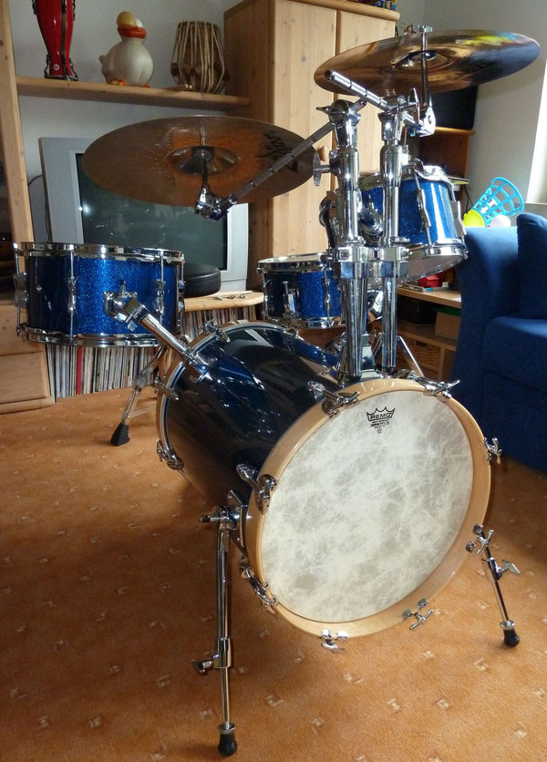 Bop-Kit 16"10"13" & 12" Snare in Blue Sparkle