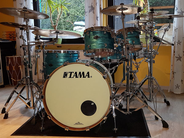 Tama Starclassic B/B 22" 10" 12" 16" 13x6" Snare in Turquoise Ripple Custom