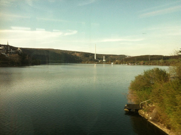 Der Blick aus dem Fenster des ICE