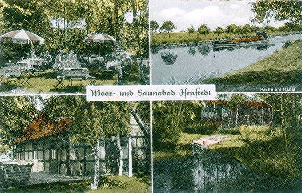 Postkarte vom ehemaligen Moor- und Saunabad Isenstedt an der Moorbadstraße (bis 1972)