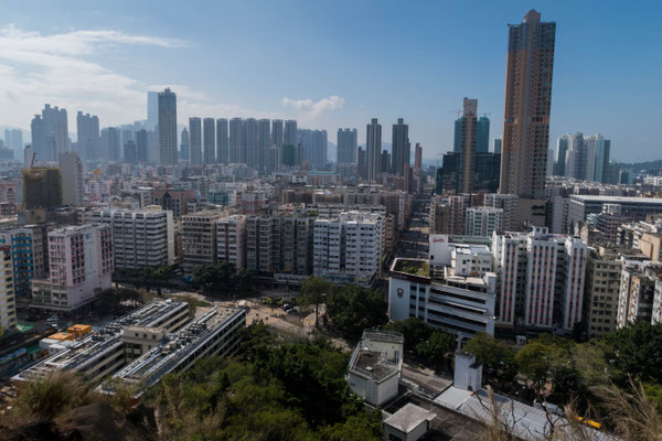 深水埗Sham Shui Poの丘　香港の眺め