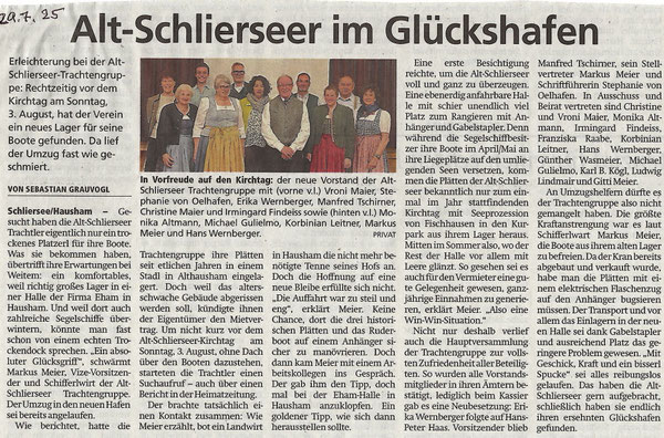 Bericht im "Miesbacher Merkur" v. 29.7.25