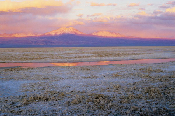 Sonnenuntergang in der Salar de Atacama