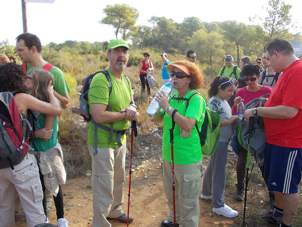 Juan Pablo y Tere en la senda del estepar.