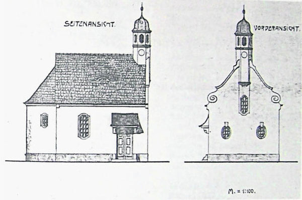 Die Kapellengeschichte in Pfrentsch begann mit dem Entwurf von Architekt Heinrich Hauberrisser, der viele Kirchen in der Region plante. Repro: fjo