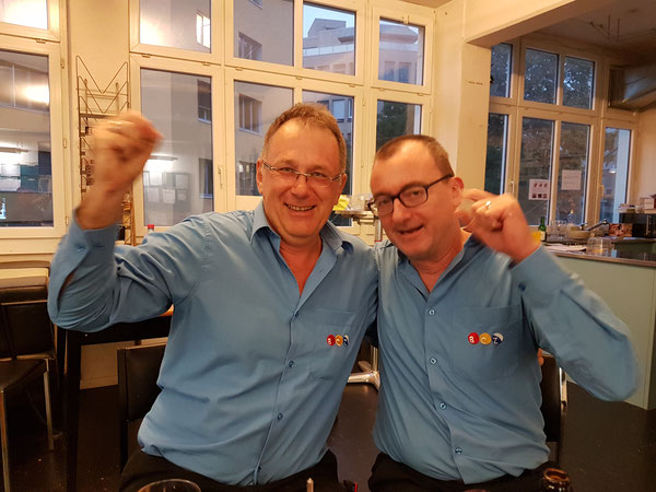 Andreas (links) und Gregor, 2-ter und 1-ter Platz im Halbfinale