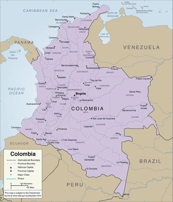 Map of Colombia