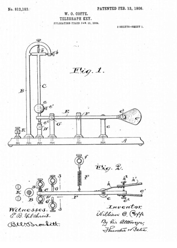 Figura 3. First Coffe brevetto n.812183 depositato nel 1903 e rilasciato nel 1906 .