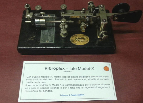 Vibroplex late model X or round shaffle., with original decal. 1919