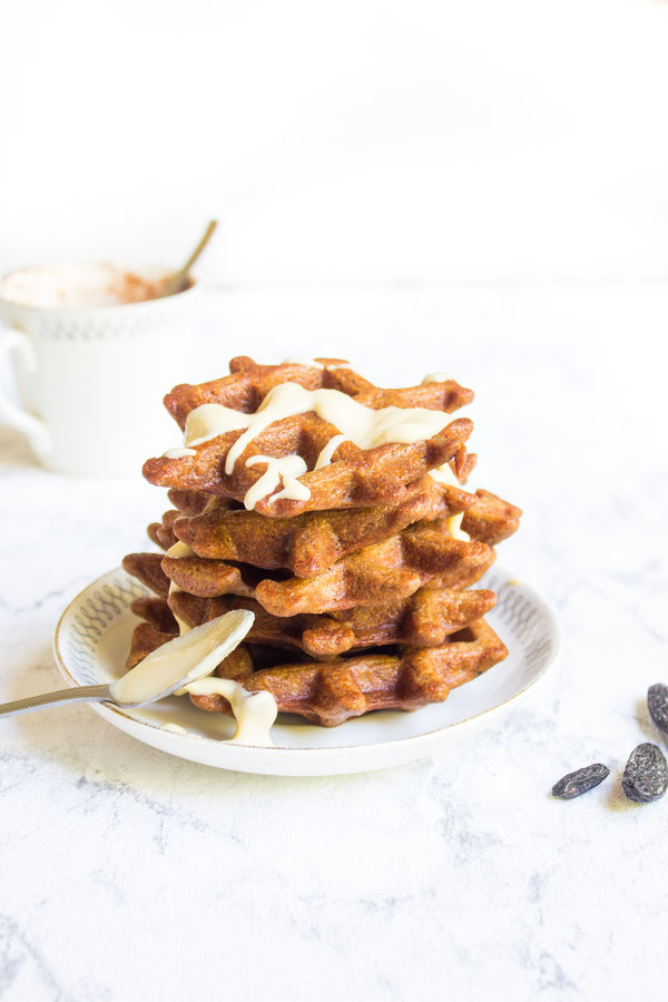 Sugar free and gluten free vegan waffles