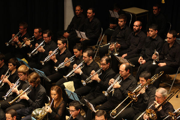 Sección de metal de la Banda Filarmónica beethoven.