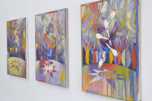 Matthias Moravek, "Manège", "Artiste", "Jonglage", je 50 x 40 cm, 2019