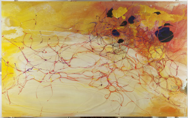 Alke Brinkmann, Natura Vivente, Mischtechnik auf Holz ca. 126cmx 203cm, 2018