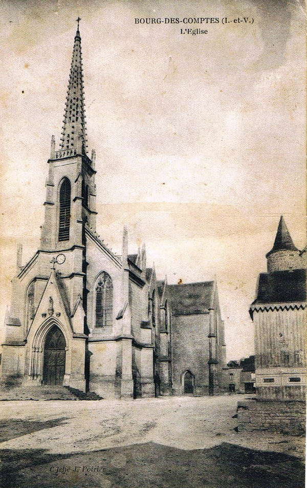 Bourg-des-Comptes Église - image numérisée par Jean-Pierre BACHELIN adhérent R0538