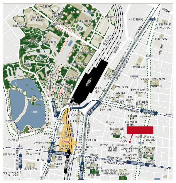 上野マップ,上野地図