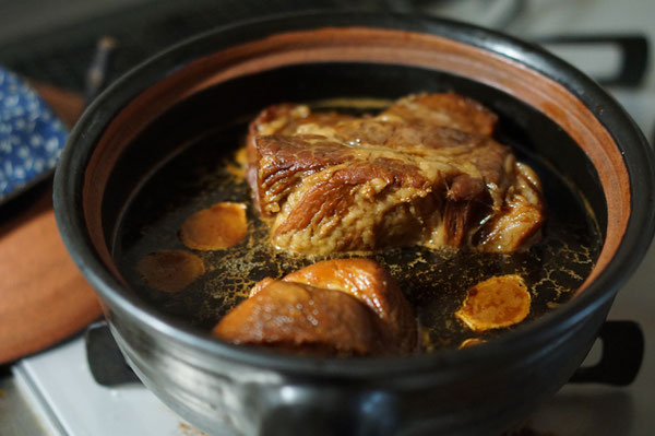 陶芸家　ブログ　土鍋　煮込み料理　チャーシュー　焼豚　煮豚　　土鍋料理　土鍋レシピ　豚塊肉　笠間市