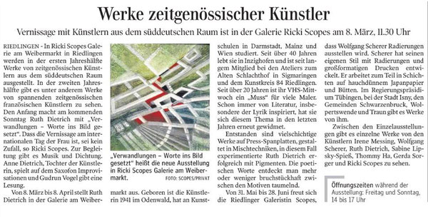 Schwäbische Zeitung 06.03.2015