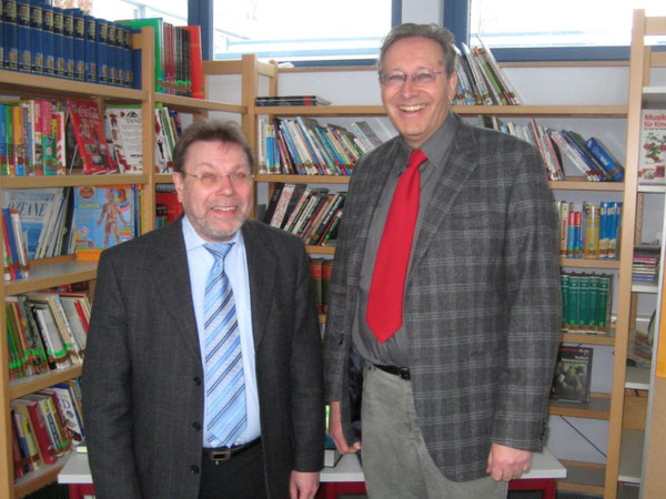 Karlheinz König, Schulleiter der neuen IGS Wörth und Joachim Paul, Schulleiter der Realschule plus