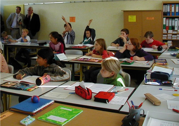 Die Klasse 5b ließ sich von den vielen Besuchern nicht stören