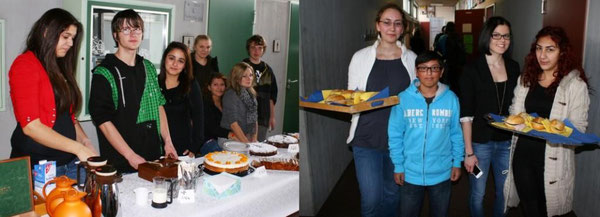 Links die Klasse 9c, rechts die Haushaltsgruppe 10