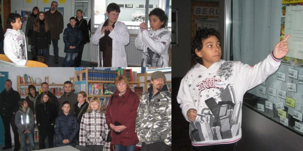 Marvin Maurer, Klasse 5b, Ganztagsschüler an der Realschule plus, erklärte den Besuchern den Vorgang der Essenbestellung sowie die Möglichkeiten der Nutzung des Pavillons für Ganztagsschülerinnen und Ganztagsschüler