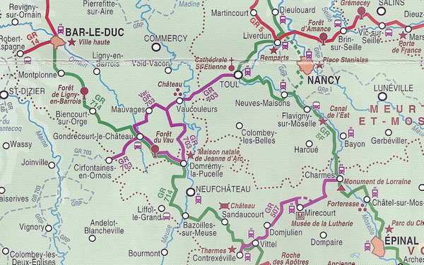 Les GR autour de Vaucouleurs      (Topoguide de la FFRP Lorraine)