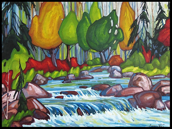 À la poursuite du bonheur 30x40 huile sur toile