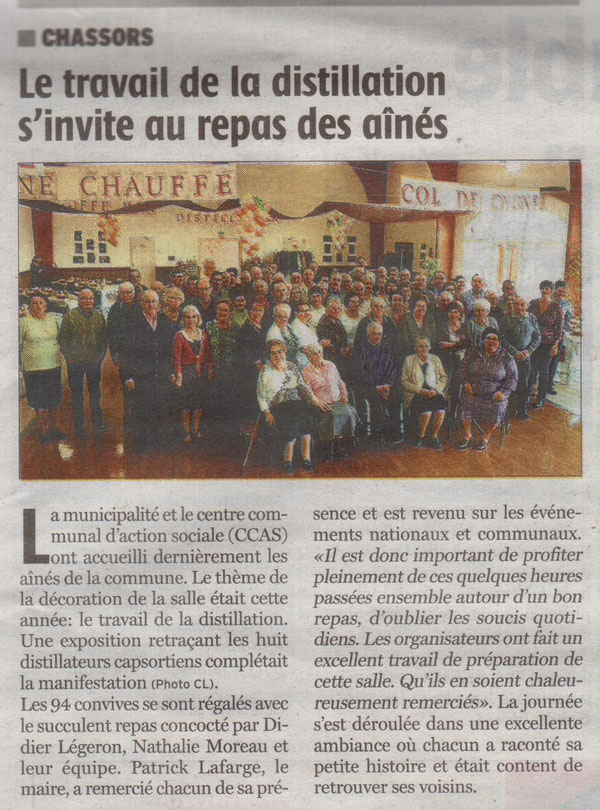 Article et photo Charente Libre 8 décembre 2015