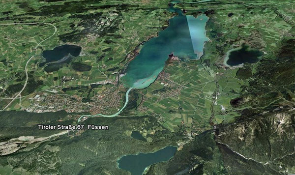 Füssen eingebettet in einzigartiger faszinierender Landschaft