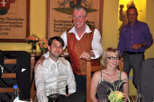 Peter Reicher als Entertainer bei einer Hochzeit im Juli 2012