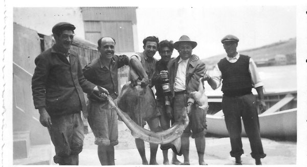 1955 De gauche à droite : XXX , François SANTIAGO, Victor,  XXX, Marcel et Juan.