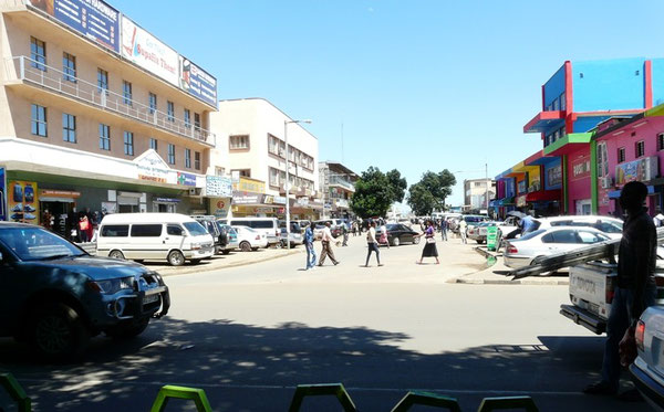 Une rue de Lusaka, la capitale zambienne