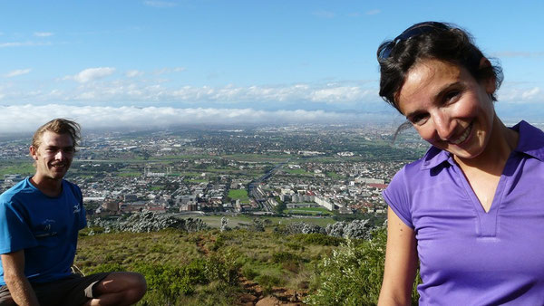 Vu sur Cape Town en route vers la Table Mountain