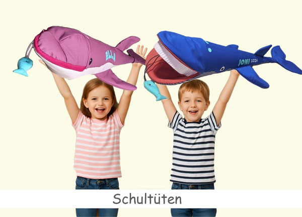 Handgefertigte Schultüten mit Stoffhülle inklusive Papprohling individuell gestaltbar mit Personalisierung. Hochwertige Verarbeitung und weitere Nutzung als Dekokissen.