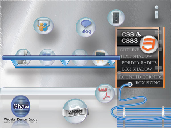 Shaw Website Design Groups CSS3 bubbles carry a wealth of information