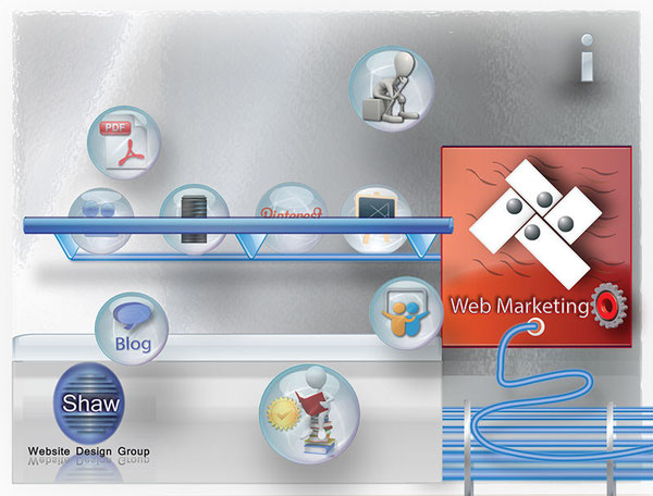 learn about web marketing using Shaw's resource bubbles