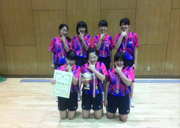 女子団体優勝、鎌ケ谷第三中学