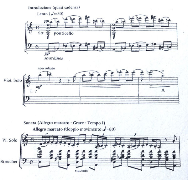 Beginning, the first solo and the main theme Allegro marcato